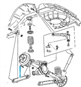 Vodicí rameno spodní,zadní nápravy,včetně silentbloků 52088355ab Jeep Grand Cherokee WJ 